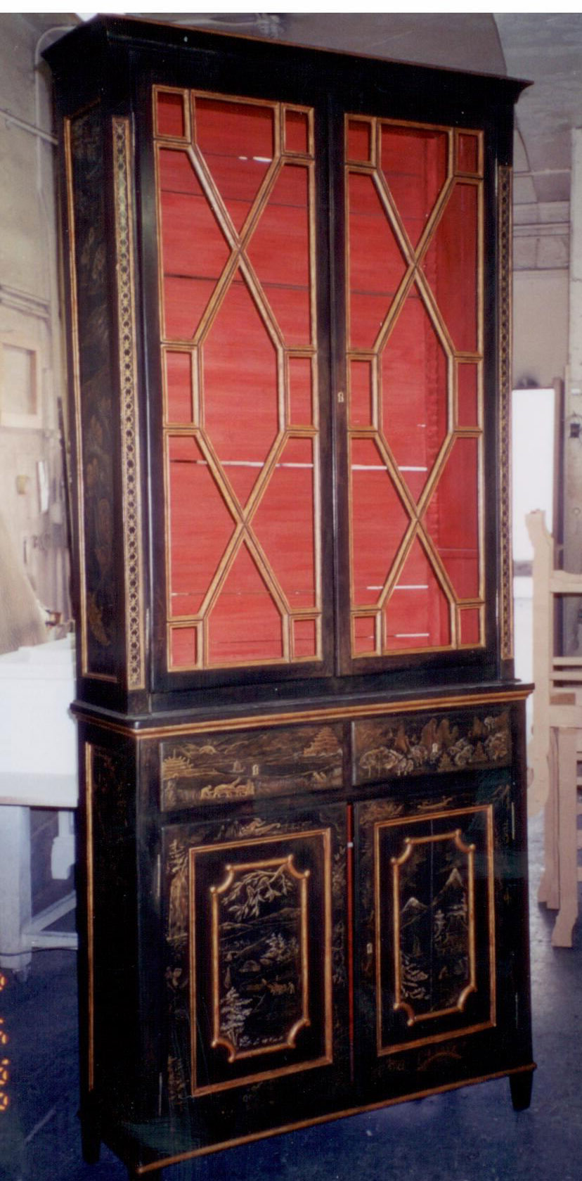 Antique Armoire - Multi-layer distressed finish